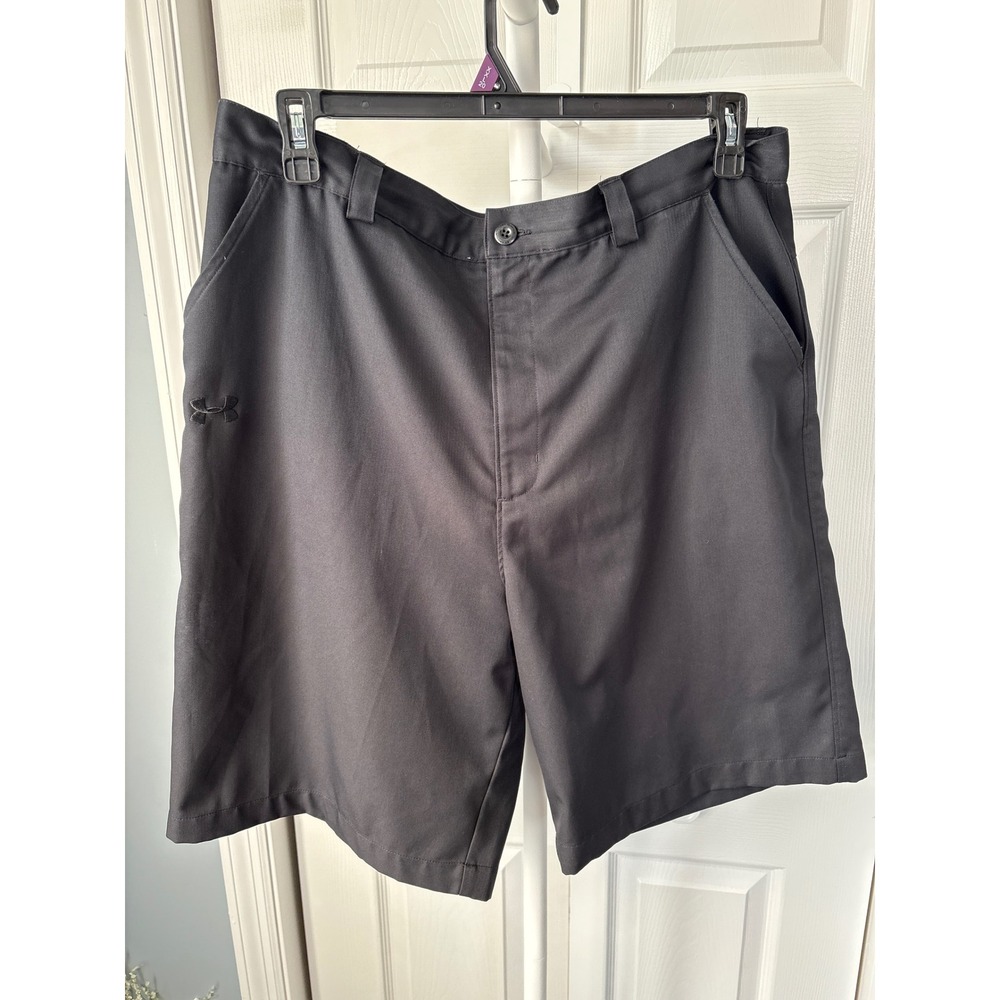Under Armour Mens Performance Golf Shorts Black Flat Front Size 40‎ Activewear